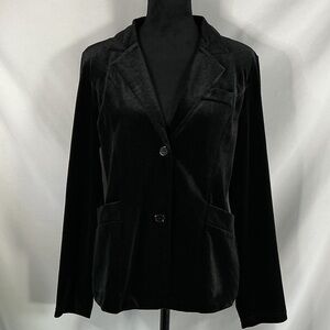 Mint Limit Black Velvet Blazer Women’s Jacket Size Medium